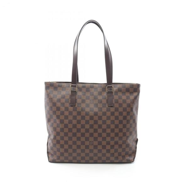 LOUIS VUITTON Brown Damier Leather Tote Bag - Picture 1 of 12